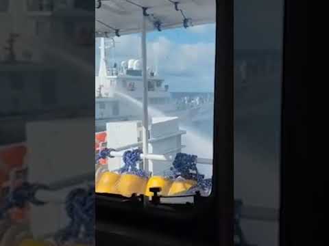 Chinese Coast Guard Rams Philippine Boat #shorts