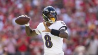 John Harbaugh won't "put a number" on Lamar Jackson's chances of playing this week