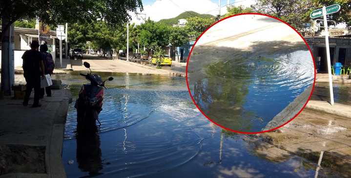 Fuentes de aguas negras invaden el Rodadero Sur y la Essmar brilla por su ausencia
