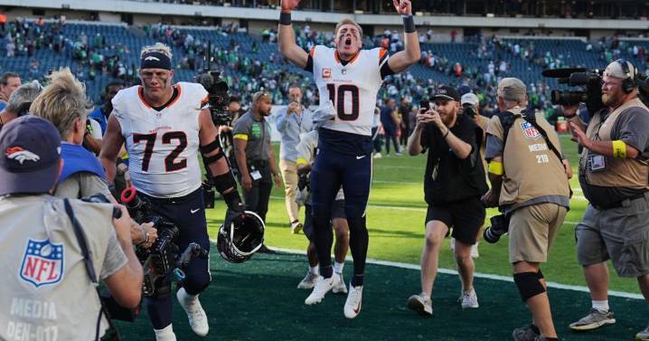 Broncos swagger after pulling off stunning comeback against Eagles for biggest win in a decade