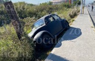 Automovilista termina dentro de un baldío tras presunto cerrón sobre Eulalio Gutiérrez