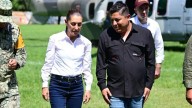 Sheinbaum y Ricardo Gallardo entregan apoyo en Tamazunchale, San Luis Potosí