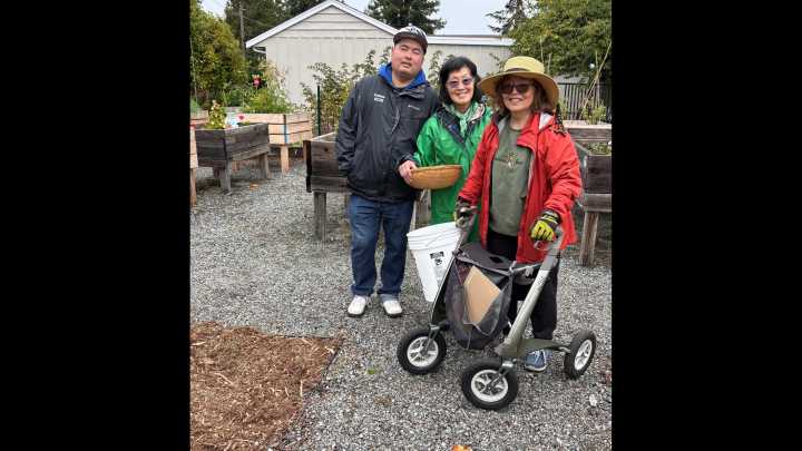 New bark for community garden at Maplewood Presbyterian