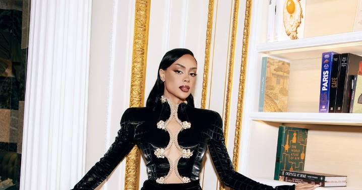 Kristy Sarah Scott at Schiaparelli During Paris Fashion Week