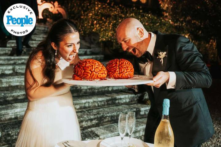 Bride's Realistic Brain Cake Stuns Wedding Guests (Exclusive)