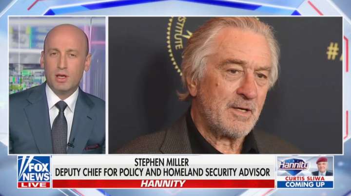 Stephen Miller Rips ‘Broken Old Man’ Robert De Niro and His ‘Horrific’ Movies