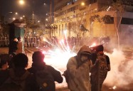 Contra el nuevo presidente. Una protesta en Perú terminó en enfrentamientos con la policía y al menos 75 heridos