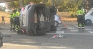 El vuelco de un coche en el túnel de Cristo Rey en Madrid provoca un gran atasco