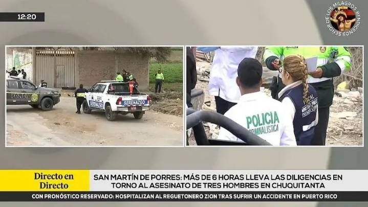 Continúan las investigaciones del triple asesinato en descampado de SMP