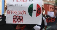 Estudiantes y colectivos marchan por 57 aniversario de la matanza de Tlatelolco