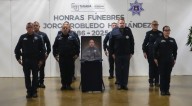 Rinden honores al oficial Jorge Robledo Hernández caído en cumplimiento de su deber