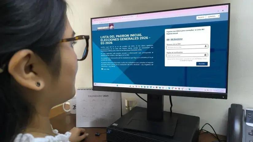 Elecciones 2026: electores ya pueden revisar si sus datos o de otras personas figuran correctamente en la Lista del Padrón Inicial