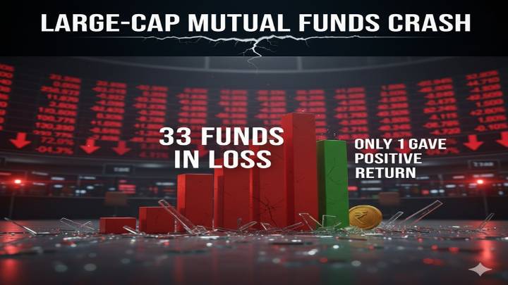 Large-cap mutual funds crash: 33 funds in loss, only 1 has positive return in 1 year