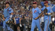 Orion Kerkering holds back tears in reaction to Phillies’ season