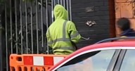 Watch mystery man in high-vis drill 'Ozzy Osbourne bat' by Crown Pub in secret stunt