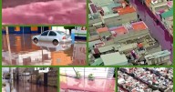 Inundaciones en Nezahualcóyotl; ¿por qué el agua estancada se pintó de rosa?