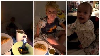 Marley sorprendió a Mirko con un desayuno especial en la cama por su cumpleaños número 8: “¡Te amamos!"