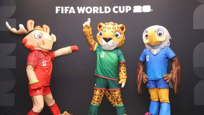 Las mascotas del Mundial 2026 visitan el Estadio Monterrey