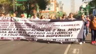 Maestros que irrumpieron en Palacio Nacional trasladan protesta a Eje Central: Calles afectada...
