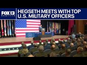 Pete Hegseth meets with top US generals
