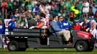 Giants star Cam Skattebo carted off field after gruesome injury