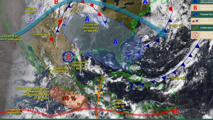 Lluvias intensas en el sur y sureste marcarán el clima del fin de semana en México: SMN