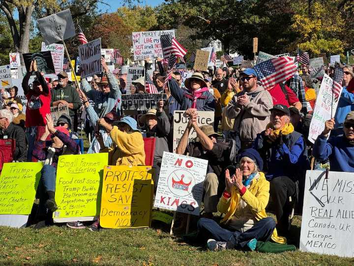 Thousands rally for No Kings in Bangor