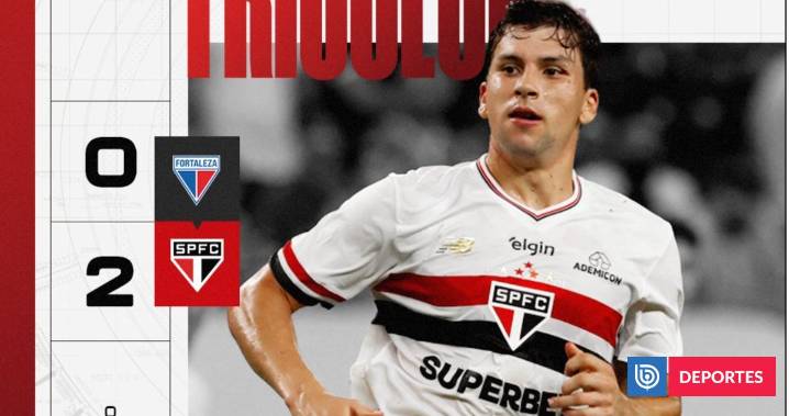 Gol chileno en Brasil: Gonzalo Tapia abrió el camino del triunfo de Sao Paulo sobre Fortaleza