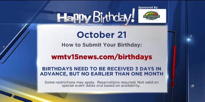 Birthdays for Tuesday, October 21