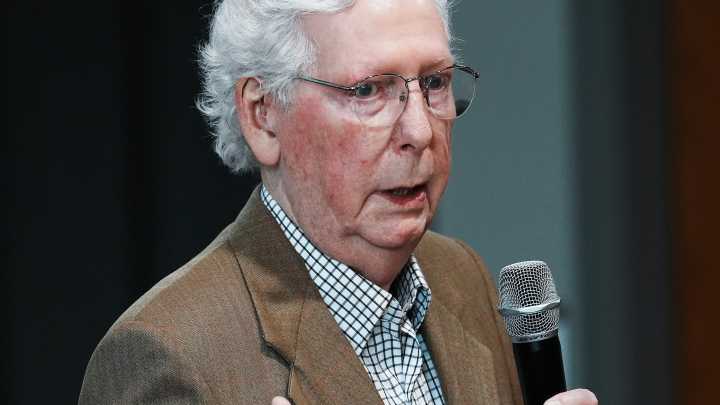 Mitch McConnell 'all good' after falling ahead of Senate vote