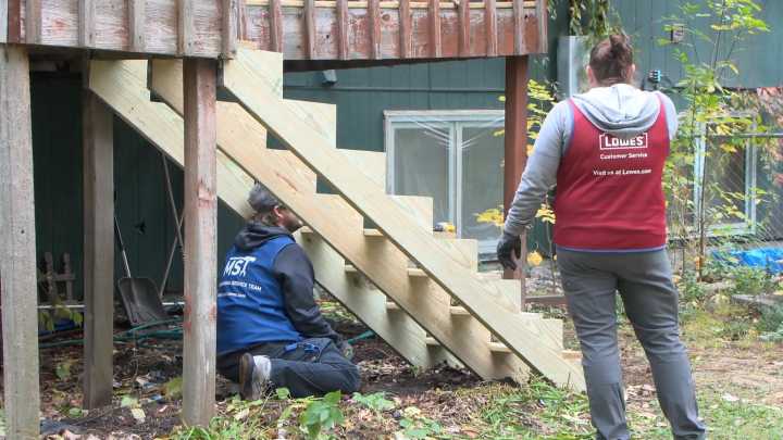 Volunteers repair unsafe stairs, ramps, and more for local residents