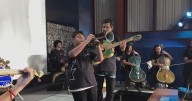 South American orchestra group performs at Marin County event with instruments made from trash