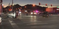 Crash shuts down intersection in east Las Vegas Valley