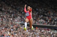Athletics-Women's-only Athlos meet puts long jump in Times Square spotlight