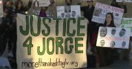 Demonstrators gather as family files wrongful death suit for Jorge Gomez