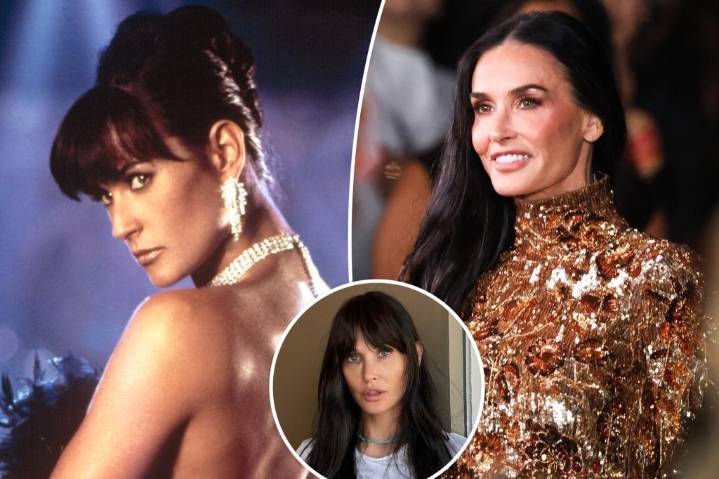 Demi Moore gets bangs for first time since '90s 'Striptease' era
