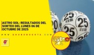 Super Astro Sol: resultados del lunes 06 de octubre