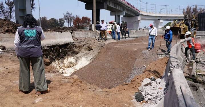 Aparece grieta de 138 metros en el Puente La Concordia de Iztapalapa