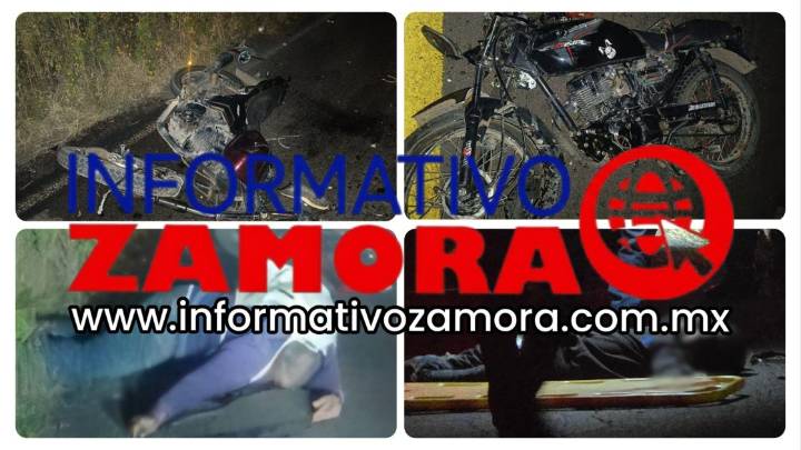 Choque de motos en La Sauceda deja dos hombres sin vida