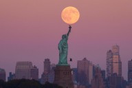 Photos of the October supermoon