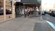 Quiet Canal Street without illegal vendors day after ICE crackdown in Chinatown, Manhattan