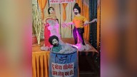 'Do Bora Cement, Drum Le Bu Ka Ho': Durga Puja Pandal Depicts Meerut’s Infamous ‘Blue Drum’ Murder Case In Deoria