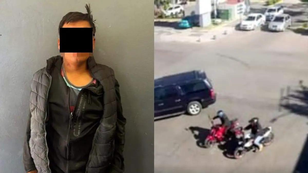 Recuperan tras persecución motocicleta robada en Apizaco; detienen al presunto ladrón