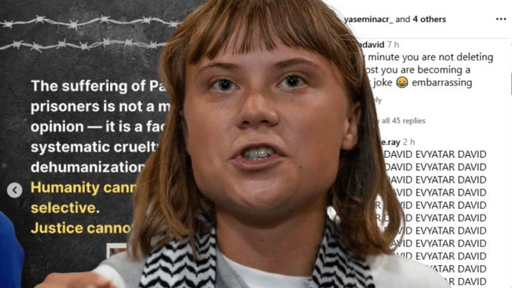 Greta Thunberg makes glaring social media blunder by picturing an emaciated Israeli in post about suffering Palestinians