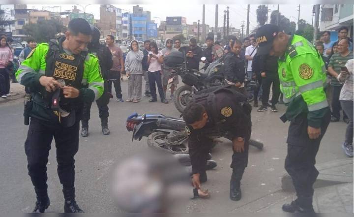 Los Olivos en emergencia: asesinan a motorizado extranjero frente al Mercado Productores de Lima