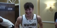 Palmetto Sports' Ella Grogan speaks with Wofford guard Luke Flynn at SOCON Media Days