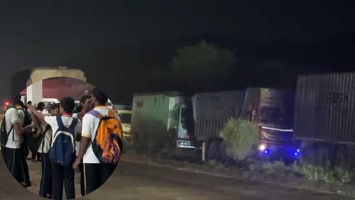 Traffic jam on Mumbai-Ahmedabad highway; over 500 students stuck for 12 hours