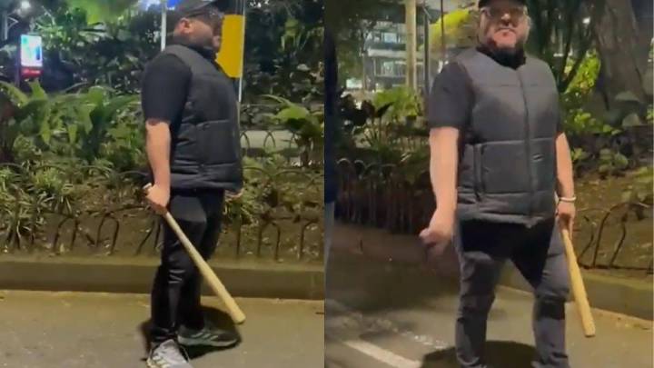 Procuraduría abrió investigación contra el concejal que salió con un bate a encarar manifestantes en Medellín