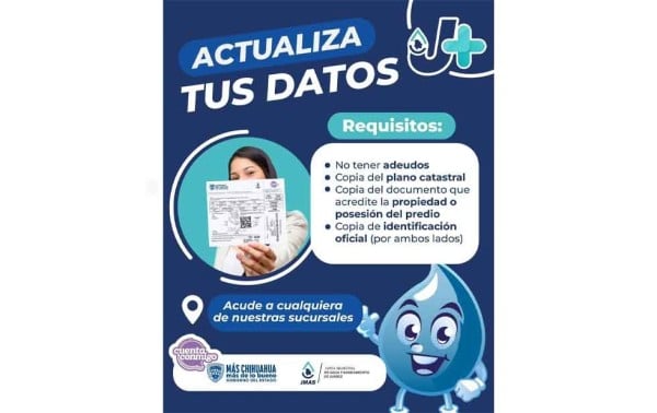 Recomienda JMAS mantener recibo actualizado