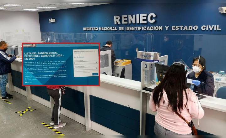 Ciudadanos reportan filtración de datos personales en la web del Padrón de Elecciones 2026 de Reniec